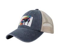 KLLTYHMU Casquette de baseball de cowboy avec dos en maille, réglable, chapeau de papa coloré, clavier de piano, casquette de plage pour homme et femme, bleu marine, XL (taille unique)