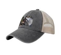 KLLTYHMU Casquette de baseball de cowboy avec dos en maille, réglable, pour papa, train à vapeur, casquette de plage pour homme et femme, Bruyère profonde, One Size-X-Large