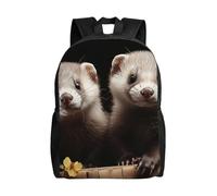 KLLTYHMU Ferrets Sac à dos de voyage pour ordinateur portable imperméable léger et mignon pour femme et homme