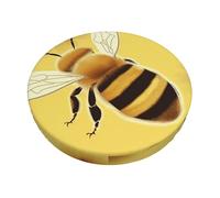 KLLTYHMU Honey Bee2 Housses de tabouret de bar rondes extensibles antidérapantes amovibles lavables anti-poussière pour cuisine, salle à manger, café 35,6 cm