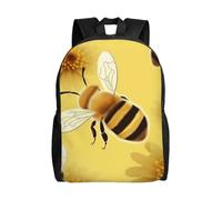 KLLTYHMU Honey Bee2 Sac à dos de voyage pour ordinateur portable imperméable et léger pour homme et femme