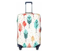 KLLTYHMU Housse de protection élastique lavable en forme de flèches corail et bleu sarcelle, anti-rayures, pour enfants et adultes, convient aux bagages de 45,7 à 81,3 cm, Noir , XL