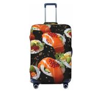 KLLTYHMU Housse de protection élastique lavable pour bagages de voyage anti-rayures, pour enfants et adultes, convient aux bagages de 45,7 à 81,3 cm, Noir , L