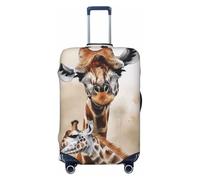 KLLTYHMU Housse de protection pour valise de voyage élastique lavable et anti-rayures pour enfants et adultes, convient aux bagages de 45,7 à 81,3 cm, Noir , L