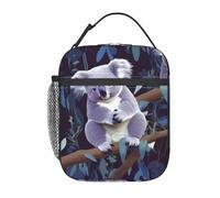 KLLTYHMU Joli sac à déjeuner isotherme Koala avec poignée amovible, étanche et réutilisable pour femme, homme, travail, pique-nique, voyage, camping