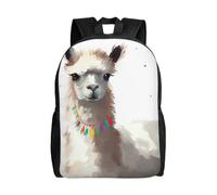 KLLTYHMU Llama Sac à dos de voyage pour ordinateur portable, imperméable, léger, mignon, pour femme et homme, sac à dos décontracté