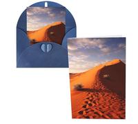 KLLTYHMU Lot de 1 carte de remerciement avec enveloppes, désert de 10,2 x 15,2 cm pour notes personnalisées, cartes formelles pour toutes les occasions, adaptées pour les petites entreprises, les