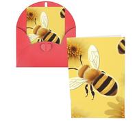 KLLTYHMU Lot de 1 carte de remerciement avec enveloppes, Honey Bee2, 10,2 x 15,2 cm pour notes personnalisées, cartes formelles pour toutes les occasions, adaptées pour les petites entreprises, les