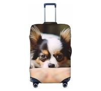 KLLTYHMU Papillon allongé sur le ventre, housse de protection élastique lavable pour bagages de voyage anti-rayures pour enfants et adultes, convient aux bagages de 45,7 à 81,3 cm, Noir , L