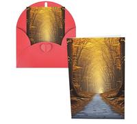 KLLTYHMU Pathway Lot de 1 carte de remerciement avec enveloppes, 10,2 x 15,2 cm pour notes personnalisées, cartes formelles pour toutes les occasions, adaptées pour les petites entreprises, les fêtes