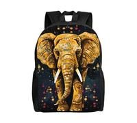 KLLTYHMU Sac à dos de voyage abstrait éléphant pour ordinateur portable, imperméable, léger, mignon, sac à dos pour femmes et hommes, sac à dos décontracté, noir, taille unique