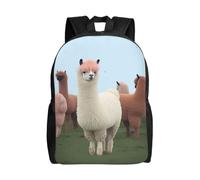 KLLTYHMU Sac à dos de voyage en alpagas pour ordinateur portable, imperméable, léger, mignon, sac à dos pour femme et homme, sac à dos décontracté