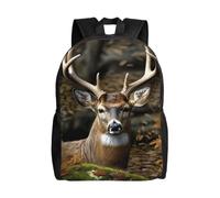 KLLTYHMU Sac à dos de voyage imperméable et léger pour ordinateur portable Motif cerf camouflage Pour homme et femme