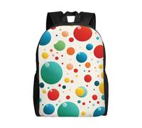 KLLTYHMU Sac à dos de voyage pour ordinateur portable à pois colorés - Imperméable - Léger - Joli sac à dos pour femme et homme
