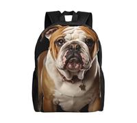 KLLTYHMU Sac à dos de voyage pour ordinateur portable avec motif bulldog anglais, imperméable, léger, mignon, pour femmes et hommes, sac à dos décontracté