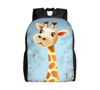 KLLTYHMU Sac à dos de voyage pour ordinateur portable - Imperméable et léger - Motif girafe - Pour homme et femme - Noir - Taille unique