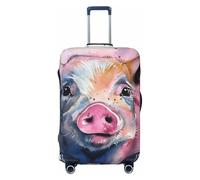 KLLTYHMU Smiling Housse de protection élastique lavable pour bagages de voyage anti-rayures pour enfants et adultes Convient aux bagages de 45,7 à 81,3 cm, Noir , L