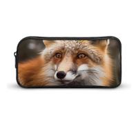 KLLTYHMU Trousse à crayons avec inscription « The Fox Looks Into The Distance » - Grande capacité - Jolie trousse de maquillage pour homme et femme
