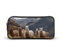KLLTYHMU Trousse à crayons Llamas in The Andes de grande capacité - Jolie trousse de maquillage pour homme et femme