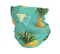 KLMELLMDE Écharpe multifonction pour adulte, motif fruits tropicaux, ananas, masque de sport, cache-cou élastique, foulard multifonction d'extérieur, Noir , Taille unique