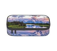 KLMELLMDE Grande capacité Grand Teton National Park Trousse à crayons Trousse à crayons Trousse à crayons Trousse scolaire Organiseur de papeterie de bureau Trousse à cosmétiques