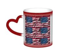 KLMELLMDE Mug drapeau américain changeant de couleur dans le ciel, tasses à café imprimées changeant de couleur, tasses à café uniques, cadeaux d'anniversaire, cadeaux souvenirs, tasses à café de