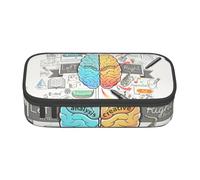 KLMELLMDE Trousse à crayons de grande capacité avec cerveaux humains, trousse à crayons, trousse à crayons scolaire, organisateur de papeterie de bureau, trousse de maquillage.
