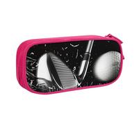 KLMELLMDE Trousse à crayons de grande capacité avec nom pour étudiant, double couche, fournitures scolaires et de bureau, trousse de papeterie, trousse de maquillage, rose, Taille unique, Sac à dos