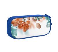 KLMELLMDE Trousse à crayons de grande capacité avec nom pour étudiant, double couche, fournitures scolaires et de bureau, trousse de papeterie, trousse de maquillage, bleu, Taille unique, Sac à dos