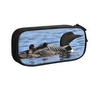 KLMELLMDE Trousse à crayons de grande capacité avec nom pour étudiant, double couche, fournitures scolaires et de bureau, trousse de papeterie, trousse de maquillage, Noir , Taille unique, Sac à dos