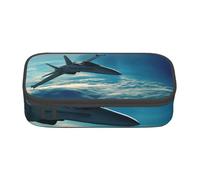 KLMELLMDE Trousse à crayons de grande capacité pour avions de combat, trousse à crayons, trousse d'école, organisateur de papeterie de bureau, trousse de maquillage.