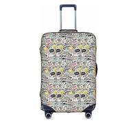 KLNBV Comic Ar Housse de protection pour valise 4 tailles, blanc, Medium