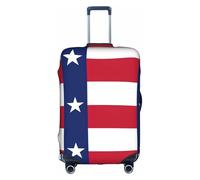 KLNBV Housse de protection pour valise, motif drapeau du Texas, convient pour quatre tailles de valises, blanc, Medium