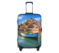 KLNBV Housse de protection pour valise, village de pêcheurs, île italienne, convient pour quatre tailles de valises, blanc, X-Large