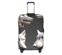 KLNBV Wolf Motifs Sculpt02 Housse de protection pour valise 4 tailles, blanc, X-Large