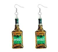 Klobige Ohrringe Bunte Frühling/Sommer Tanzparty Ohrringe Bier Festival Rotwein Cocktail Ohrringe Blaue Ohrringe Damen (C, 7cm)