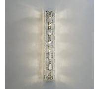 Klobvtt Applique Murale En Cristal Chromé 31,5" Luminaire Mural En Tube De Cristal, Lampe Murale Postmoderne À 8 Lumières For Chambre À Coucher, Salon, Couloir, Restaurant