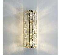 Klobvtt Applique Murale En Cristal Doré Luminaire Mural Postmoderne Lampe Murale LED 3 Modes De Couleur Appliques Murales Luminaire G4 Lampes Murales For Chambre Salon Couloir Restaurant(40cm)