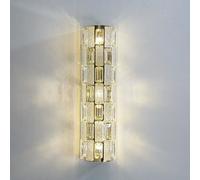 Klobvtt Applique Murale En Cristal Doré Luminaire Mural Postmoderne Lampe Murale LED 3 Modes De Couleur Appliques Murales Luminaire G4 Lampes Murales For Chambre Salon Couloir Restaurant(60cm)