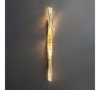 Klobvtt Applique Murale En Cristal LED Luminaire Mural Dorée Forme De Spirale, Appliques Murales Linéaires Postmodernes 20W Luminaires Muraux For Salon Salle À Manger Chambre Couloir