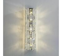 Klobvtt Applique Murale En Cristal Postmoderne, Luminaire Mural Chromée, Applique Murale De Vanité, Élégantes Appliques Câblées, Éclairage Mural For Chambre À Coucher, Couloir, Salon(60cm)