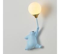 Klobvtt Applique murale en forme d'ours de dessin animé, applique murale en ballon, lampe murale pour chambre d'enfant, luminaire mural féerique G9, appliques câblées pour chambre de fille et de garço