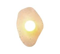 Klobvtt Applique Murale En Travertin Naturel Luminaire Mural Moderne En Albâtre, Lampe Murale En Verre Globe Appliques En Pierre Naturelle Éclairage Mural For Salle À Manger Chambre À Coucher