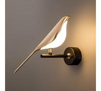 Klobvtt Applique Murale LED Appliques Oiseaux Modernes Magpie Applique Murale De Chevet Applique Murale Rotative Luminaire De Luxe Or Appliques Murales pour Salon Chambre Hôtel Restaurant