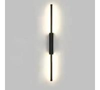 Klobvtt Applique murale linéaire à LED Applique murale noire Longue bande de vanité Barre d'éclairage murale Appliques murales modernes Luminaire mural pour salon Chambre à coucher Lumières d'image Lè