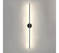 Klobvtt Applique Murale linéaire Noire, éclairage Minimaliste, Slim Stick, Applique Murale LED, Longue Bande, lumières murales intérieures, pour Salon, Chambre à Coucher, Couloir