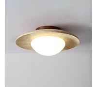 Klobvtt dôme Moderne plafonnier Bois près du plafonnier Verre Blanc allée Lampe Couloir Lustre Rond Semi-encastré plafonniers pour Couloir café Bar Hall