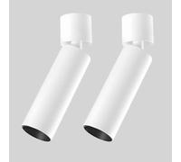 Klobvtt Lot de 2 spots de plafond réglables, éclairage d'image LED monopoint - faisceau focalisé à 3°, spots directionnels, éclairage d'accentuation for œuvres d'art, lèche-mur(White-4000K,7W)