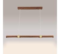 Klobvtt Lustre LED Plafonnier Suspension Linéaire Grain De Bois Salle À Manger Luminaire Suspendu Longue Bande Lustres pour Chambre Cuisine Île Table À Manger Lumières Lampes De Bureau