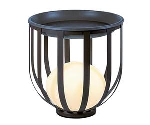 Klobvtt Piédestal Solaire d'extérieur Lampadaire Moderne Globe Jardin Paysage Pelouse Lanterne Fil Noir Cage Extérieur Table Colonne Lumières Minimaliste Pont Yard Piédestal Lampes 3 Mode Couleur